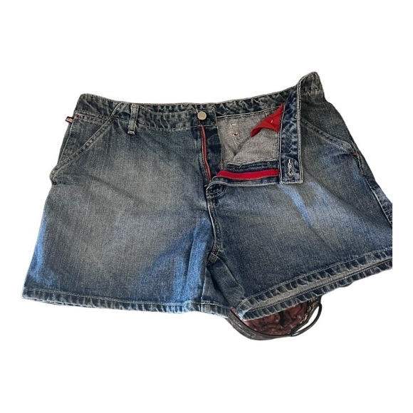 Vintage RL Polo High Waist 4” Denim Deck Shorts Size 14 - Medium Tinted - Picture 11 of 15